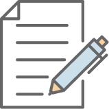 ペンと書類のイラスト